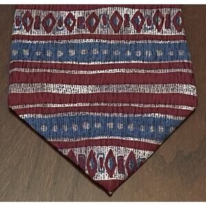 Jimmy V Burgundy Blue 100% Imported Silk Men’s Neck Time Made In Usa ￼